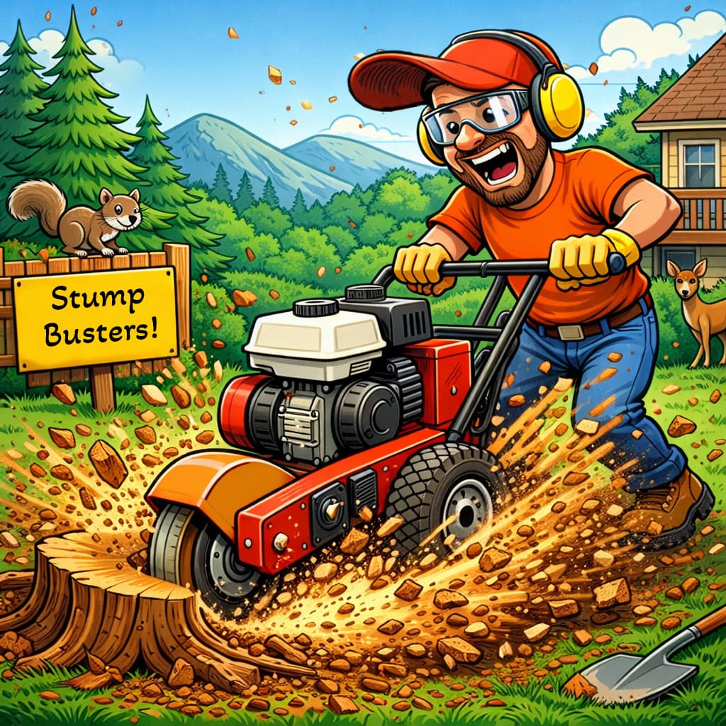 Pocono Stump Busters professional stump grinding service in the Pocono Mountains, Pennsylvania